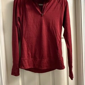 Women's Red Quarter Zip